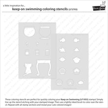 Load image into Gallery viewer, Stencils: Lawn Fawn-Keep On Swimming Coloring Stencils
