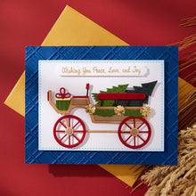 Load image into Gallery viewer, Dies: Spellbinders-CHRISTMAS HORSE-DRAWN WAGON ETCHED DIES FROM THE COUNTRY CHRISTMAS COLLECTION BY ANNIE WILLIAMS