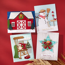 Load image into Gallery viewer, BetterPress: Spellbinders-COUNTRY CHRISTMAS BANNER & SENTIMENTS PRESS PLATE & DIE SET FROM THE COUNTRY CHRISTMAS COLLECTION BY ANNIE WILLIAMS