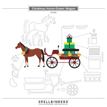 Load image into Gallery viewer, Dies: Spellbinders-CHRISTMAS HORSE-DRAWN WAGON ETCHED DIES FROM THE COUNTRY CHRISTMAS COLLECTION BY ANNIE WILLIAMS