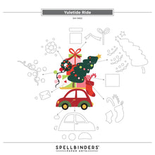 Load image into Gallery viewer, Dies: Spellbinders-YULETIDE RIDE ETCHED DIES FROM THE WONDERLAND COLLECTION