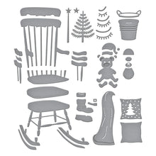 Load image into Gallery viewer, Dies: Spellbinders-CHRISTMAS ROCKING CHAIR ETCHED DIES FROM THE COUNTRY CHRISTMAS COLLECTION BY ANNIE WILLIAMS