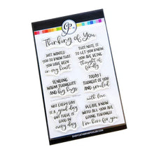 Load image into Gallery viewer, Stamps: Catherine Pooler Designs-Inside Out Thinking of You Sentiments Stamp Set