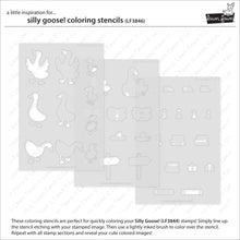 Load image into Gallery viewer, Stencils: Lawn Fawn-Silly Goose! Coloring Stencils