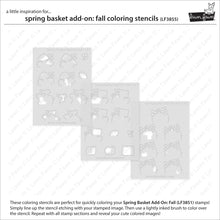 Load image into Gallery viewer, Stencils: Lawn Fawn-Spring Basket Add-On Coloring Stencils: Fall