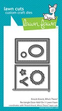 Load image into Gallery viewer, Dies: Lawn Fawn-Knock, Knock, Who’s There? Rectangle Door Add-On Dies