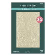 Load image into Gallery viewer, Embossing Folders: Spellbinders-MUSICAL NOTES 3D EMBOSSING FOLDER