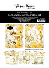 Load image into Gallery viewer, Mini Albums: Paper Rose Studio-Bees and Butterflies 8.5" x 11" Mini Junk Journal Folio Kit