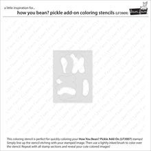 Load image into Gallery viewer, Stencils: Lawn Fawn-How You Bean? Pickle Add-On Coloring Stencil