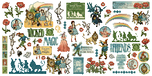 Load image into Gallery viewer, Embellishments: Graphic 45-Wonder of OZ Ephemera Assortment