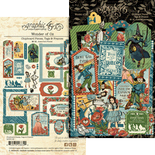 Load image into Gallery viewer, Embellishments: Graphic 45-Wonder of Oz Chipboard Pieces, Tags & Frames