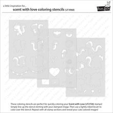 Load image into Gallery viewer, Stencils: lawn fawn-scent with love coloring stencils