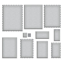 Load image into Gallery viewer, Dies: SPELLBINDERS-NESTED POSTAGE LABELS & TAG ETCHED DIES