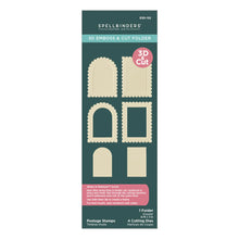 Load image into Gallery viewer, Embossing Folder and dies: SPELLBINDERS-POSTAGE STAMPS 3D EMBOSS & CUT FOLDER
