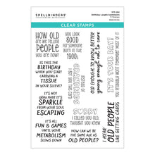Load image into Gallery viewer, Stamps: Spellbinders-BIRTHDAY LAUGHS SENTIMENTS CLEAR STAMP SET