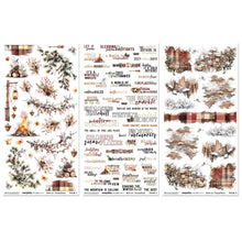 Load image into Gallery viewer, Embellishments: 49 And Market Essential Rub-On Transfer Set 6"X12"-Timber & Tweed