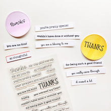 Load image into Gallery viewer, Stamps: Catherine Pooler Designs- 3 Times the Thanks Sentiment Stamps