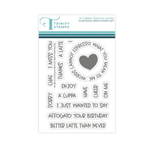 Load image into Gallery viewer, Stamps: Trinity Stamps-A Cuppa Sentiments 3x4 Stamp Set