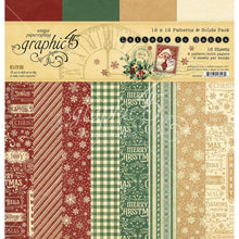 Load image into Gallery viewer, 12x12 Paper: Graphic 45 Patterns & Solids Pack-Letters to Santa-12"x12"