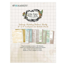 Load image into Gallery viewer, Specialty Paper: 49 And Market Collection Pack Nature Study Ledgers & Solids-6"X8"