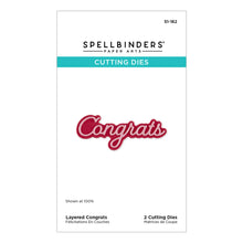 Load image into Gallery viewer, Dies: Spellbinders-LAYERED CONGRATS ETCHED DIES