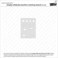 Load image into Gallery viewer, Coloring Stencils: Lawn Fawn-Simply Celebrate Teachers