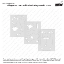 Load image into Gallery viewer, Stencils: Lawn Fawn-Silly Goose, Rain or Shine! coloring stencils