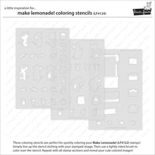 Load image into Gallery viewer, Stencils: Lawn Fawn-Make Lemonade Coloring Stencils