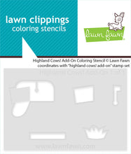 Load image into Gallery viewer, Stencils: Lawn Fawn-Highland Cows! Add-On Coloring Stencil