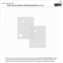 Load image into Gallery viewer, Coloring Stencils: Lawn Fawn- Here For You Bear