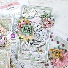 Load image into Gallery viewer, Embellishments: Prima Marketing-Mulberry Paper Flowers-Seasonal Cheer - Christmas Market