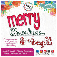 Load image into Gallery viewer, Dies: Emily Moore Designs-Merry Christmas Word Dies - Short & Sweet