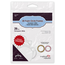 Load image into Gallery viewer, Adhesives: Scrapbook Adhesives-3D Foam Circle Frames-White