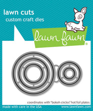 Load image into Gallery viewer, Hot Foil and Dies Combo: Lawn Fawn-Bokeh Circles Hot Foil Plates and Dies