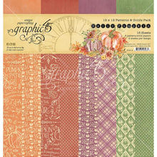 Load image into Gallery viewer, 12x12 Paper: Graphic 45 Patterns & Solids Pack-Hello Pumpkin
