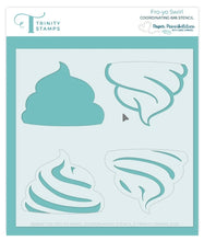 Load image into Gallery viewer, Stencils: Trinity Stamps-Fro-Yo Swirl Coordinating Stencil - Carrie Rhoades Collection