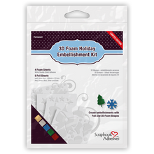 Load image into Gallery viewer, Adhesives/Embellishments: Scrapbook Adhesives-3D Foam Holiday Embellishment Kit with Foil Sheets