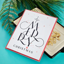 Load image into Gallery viewer, Better Press: Spellbinders-CHIC MERRY CHRISTMAS PRESS PLATE FROM THE BETTERPRESS CHRISTMAS COLLECTION