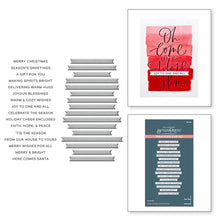 Load image into Gallery viewer, Better Press: Spellbinders-MERRY & BRIGHT SENTIMENT STRIPS PRESS PLATE & DIE SET FROM THE MORE BETTERPRESS CHRISTMAS COLLECTION