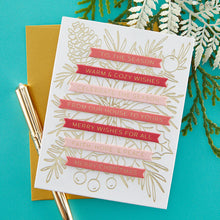 Load image into Gallery viewer, Better Press: Spellbinders-MERRY & BRIGHT SENTIMENT STRIPS PRESS PLATE & DIE SET FROM THE MORE BETTERPRESS CHRISTMAS COLLECTION