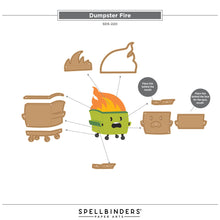 Load image into Gallery viewer, Stamp and Die Combo: Spellbinders-Dumpster Fire Clear Stamp & Die Set