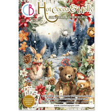 Load image into Gallery viewer, Papercrafting Kit: Ciao Bella-Hot Cocoa & Holly Junk Journal Ephemera Book A4 32/Pkg