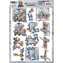 Load image into Gallery viewer, Embellishments: Find It Trading Yvonne Creations 3D Push Out Sheet-Men In Style - Sports
