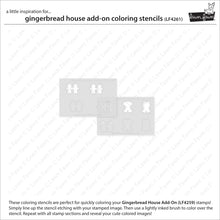 Load image into Gallery viewer, Coloring Stencils: Lawn Fawn-gingerbread house add-on coloring stencils