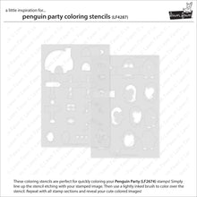 Load image into Gallery viewer, Coloring Stencils: Lawn Fawn-penguin party coloring stencils