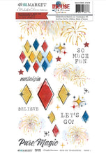 Load image into Gallery viewer, 6x12 Rub-Ons: 49 and Market-49 and Market Mouse and Co. Blendable Rub-on Transfers