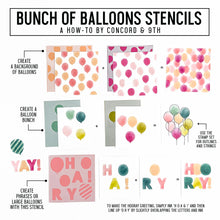 Load image into Gallery viewer, Stencils: Concord & 9th-Bunch of Balloons Stencil Pack