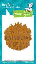 Load image into Gallery viewer, Hot Foil: Lawn Fawn-foiled sentiments: sending rainbows