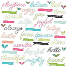 Load image into Gallery viewer, Embellishments: 49 And Market Chipboard Set-Words, Kaleidoscope
