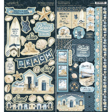 Load image into Gallery viewer, Embellishments: The Beach Is Calling Cardstock Stickers 12"X12"